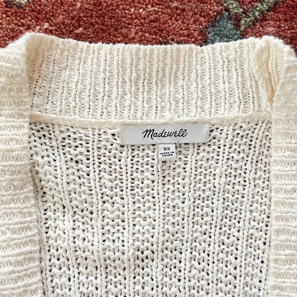 Madewell cotton knit cardigan size x small but fits like a small - Picture 5 of 7
